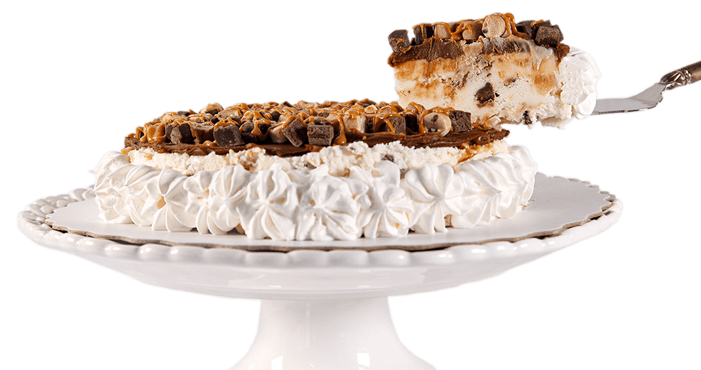 ice cream cake on a platter