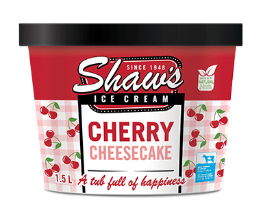shaw's ice cream cherry cheesecake take home tub
