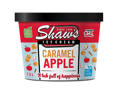 shaw's caramel apple ice cream tub
