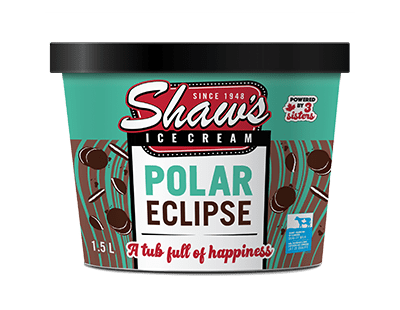 shaw's polar eclipse ice cream tub